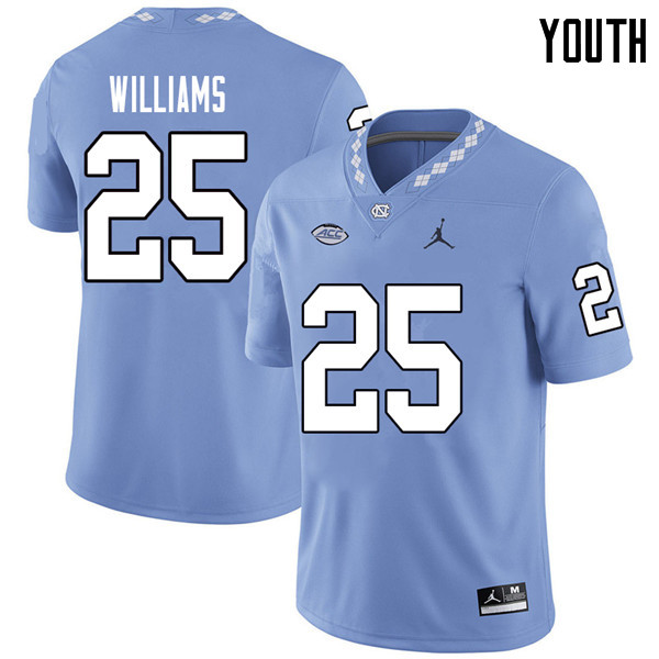 Jordan Brand Youth #25 Javonte Williams North Carolina Tar Heels College Football Jerseys Sale-Carol